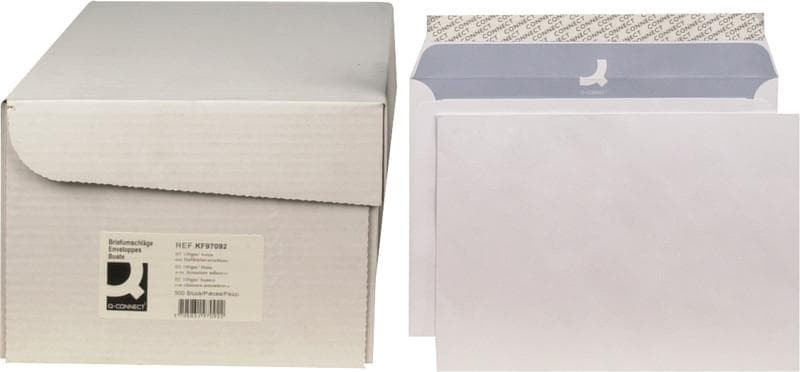 Q-CONNECT Briefumschläge B5, mit Haftklebeverschluss, ohne Fenster