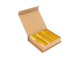 Luxbox mit Magnetverschluss, Kraft 95x95/30mm, aufgerichtet geliefert