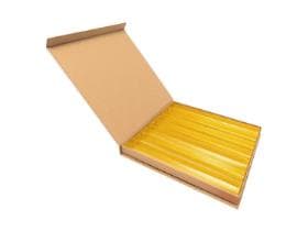 Luxbox mit Magnetverschluss, Kraft 245x245x30mm, aufgerichtet geliefert