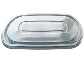 Flachdeckel aus PP transparent, Höhe 10 mm, passend zu Menüschale