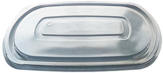 Flachdeckel aus PP transparent, Höhe 10 mm, passend zu Menüschale