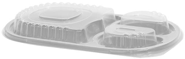 Domdeckel aus PP transparent, Höhe 21 mm, passend zu Menüschale