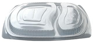 Domdeckel aus PP transparent, passend zu Menüschale 2-teilig M9100,