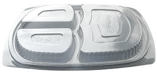 Domdeckel aus PP transparent, Höhe 25 mm, passend zu Menüschale