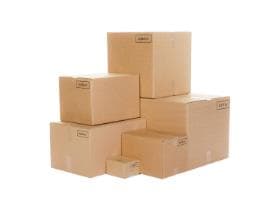 Boîtes pliantes 229x189x121 mm, Fefco 0201 Dimensions extérieures : 235x195x133 mm