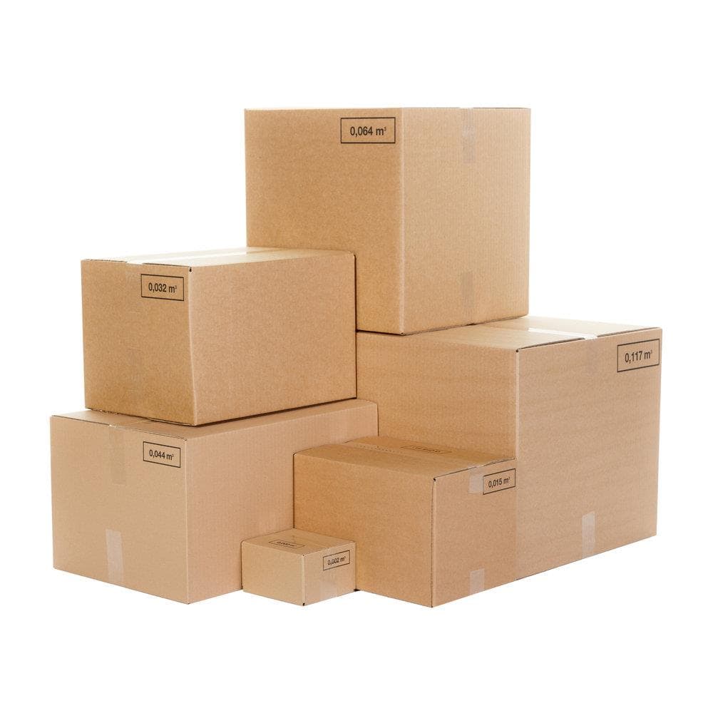 Boîtes pliantes 229x189x121 mm, Fefco 0201 Dimensions extérieures : 235x195x133 mm