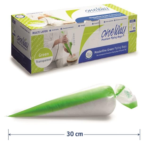 Dressiersäcke One-Way Masterline green, 30 x 17 cm, Grösse XS,