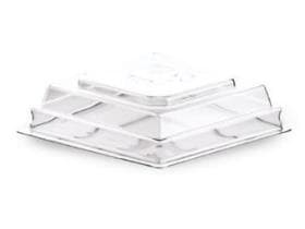 Coperchio in rPET trasparente, 40 x 40 x 11 mm, adatto alla ciotola.