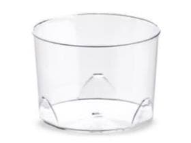 Bacinella alta Fly, in plastica (PS) trasparente, 200 ml, ø 78 mm, H: 57 mm