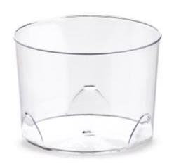 Bacinella alta Fly, in plastica (PS) trasparente, 200 ml, ø 78 mm, H: 57 mm