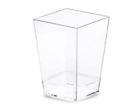 Cuboide trasparente, in plastica (PS), 120 ml, 50 x 50 x 73 mm.
