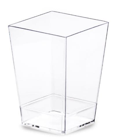 Cuboide trasparente, in plastica (PS), 120 ml, 50 x 50 x 73 mm.