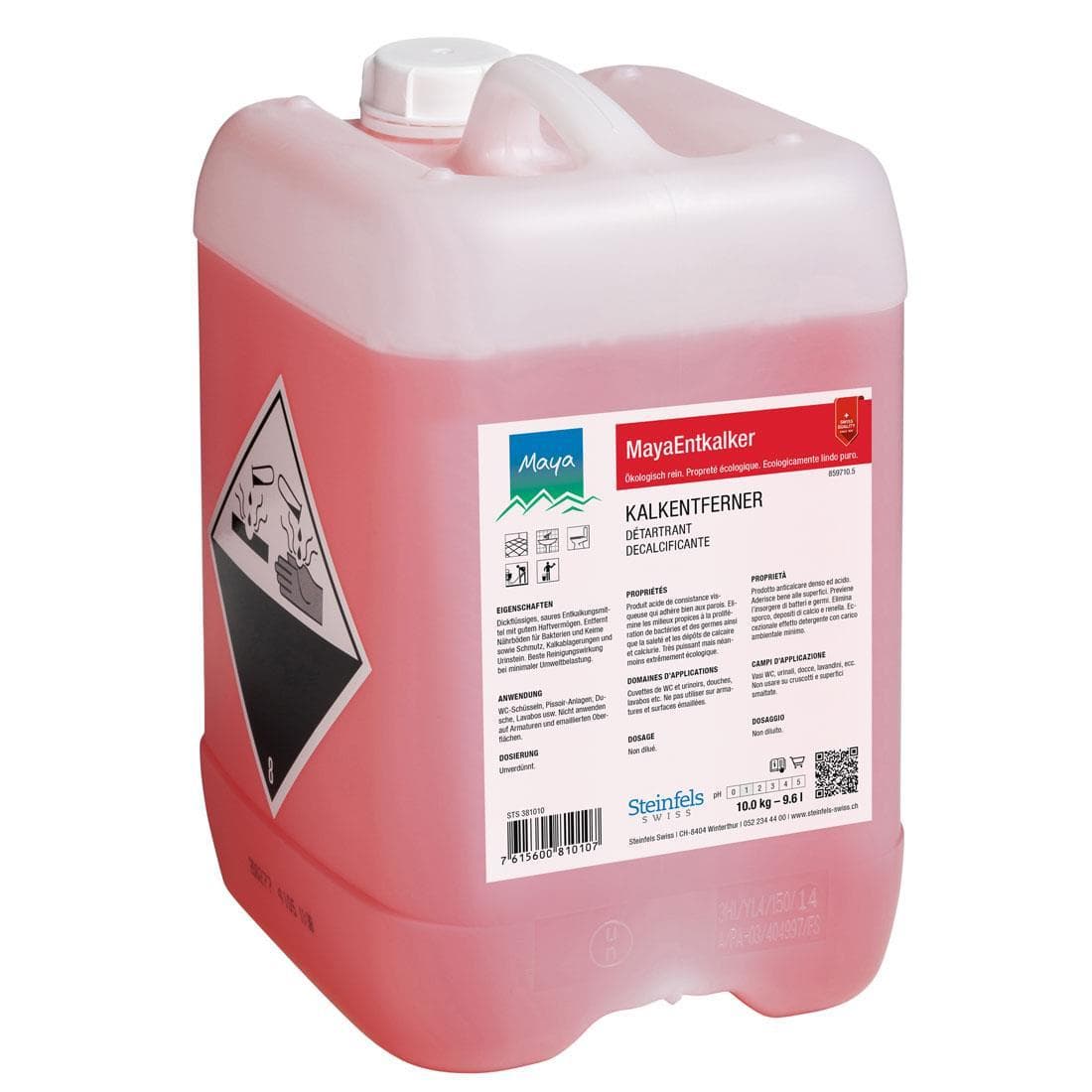 MayaEntkalker, Entkalkungsmittel dick- flüssig und Urinsteinentferner für WC
