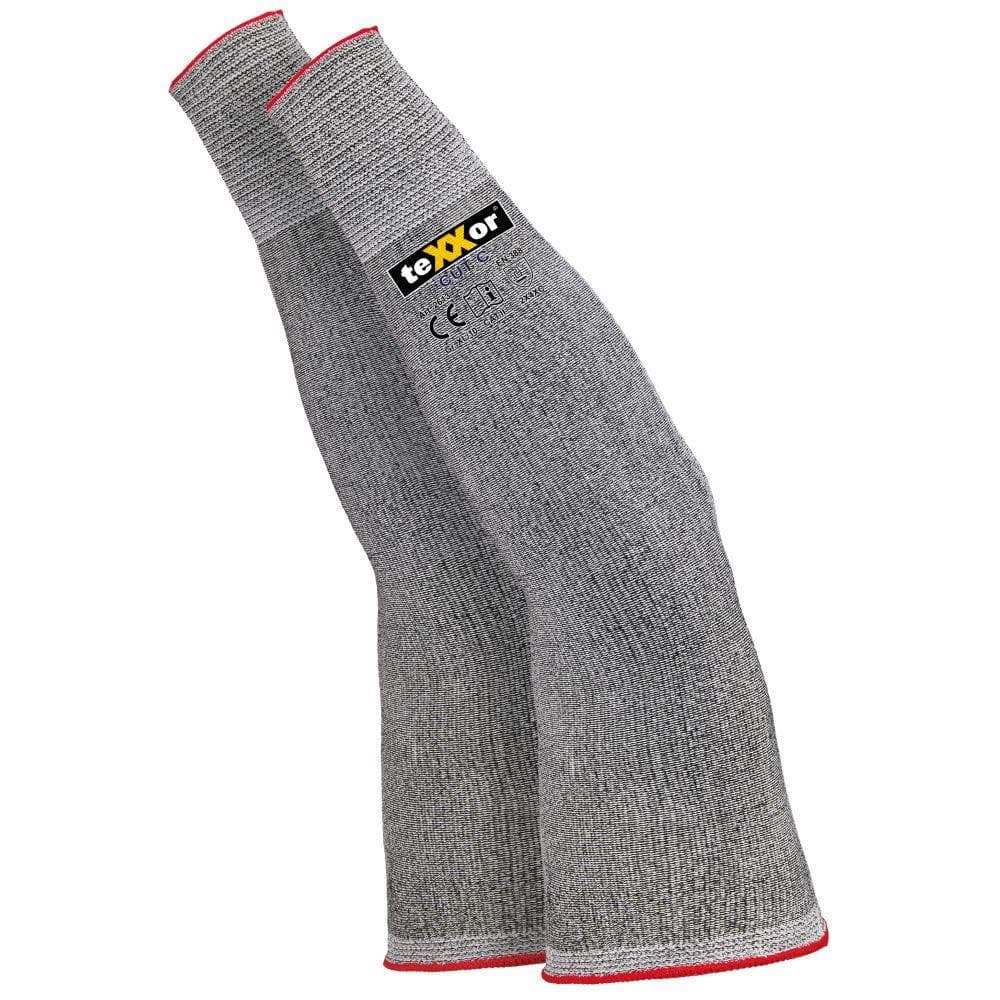 teXXor® Schnittschutz - Armstulpen 2613, CUT C, grau, Grösse M ,