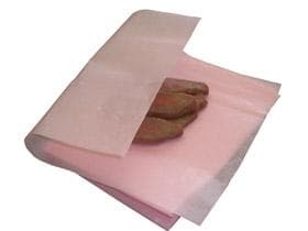 Rouleau de viande rose 50 x 70 cm environ 40/50 g/m², paraffiné des deux côtés