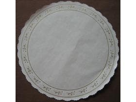 Napperons à gâteau ø 33 cm ronds, en glassine soufflée 40 gm2, design Fleurie