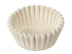 Capsules à pâtisserie base ø 24 mm ronde, hauteur 16 mm, en glassine blanche