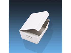 Cestino con coperchio 13 x 7 x 7 cm, bianco