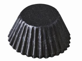 Capsule per praline glassine nere, Ø 28 mm, altezza 16 mm