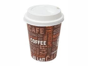 Kaffeebecher aus Hartpappe, 2.5 dl, mit Standardmotiv, braun