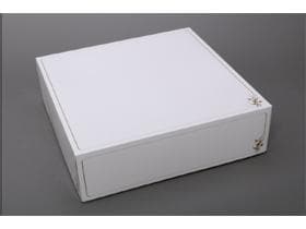 Scatola per torta grande 42 x 42 x 12 cm, bianca, stampata con motivo standard (573)