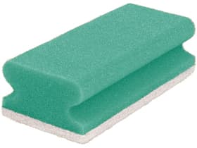 Éponge PU anti-rayures 15 x 7 x 4,5 cm, verte/blanche, éponge tampon avec tampon blanc