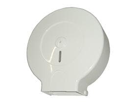 Distributore di carta igienica in plastica bianca ø 340 mm, ø albero 55 mm, con serratura