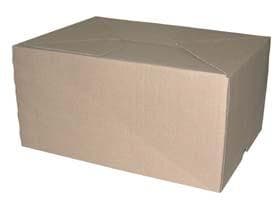Confezione fustellata, base in 2 parti 305 x 215 x 150 mm, con piega.