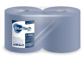 Rouleaux de chiffons de nettoyage Blue Tech, bleu recyclé 2 plis, 1000 coupons (26 x 35 cm),