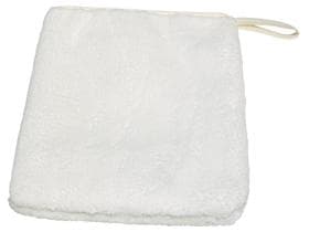 Guanti in microfibra di peluche, 16 x 22 cm, Gloria, bianco, per la pulizia delicata di
