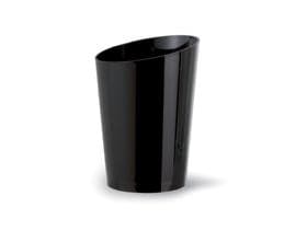 Tazza rotonda Bijoux Tondo, plastica (PS) nera, 60 ml, ø 45 mm altezza 53 mm,