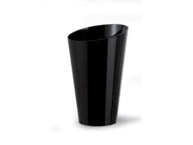 Tazza rotonda Bijoux Tondo, plastica (PS) nera, 70 ml, ø 48 mm altezza 77 mm,