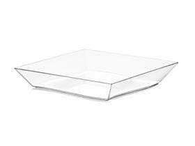 Ciotola piatta Vanity, in plastica (PS) trasparente, 500 ml, 160 x 160 x 27 mm