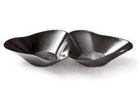 Ciotola piatta Trilogy, in plastica nera (PS), 61 x 110 x 16 mm,