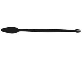 Cucchiaio/Bastoncino Fritz, in plastica (PS) nera, lunghezza 190 mm