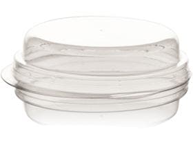 Coperchio per tazza con piede Shuttle, in plastica (PET) trasparente, ø 73 mm
