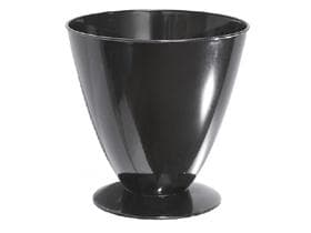 Tazza con base Shuttle, in plastica (PS) nera, 165 ml, ø 75 mm H 77 mm
