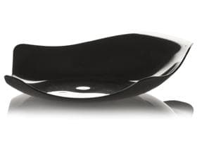 Ciotola piatta Sky, in plastica (PS) nera, 110 x 130 x 21 mm
