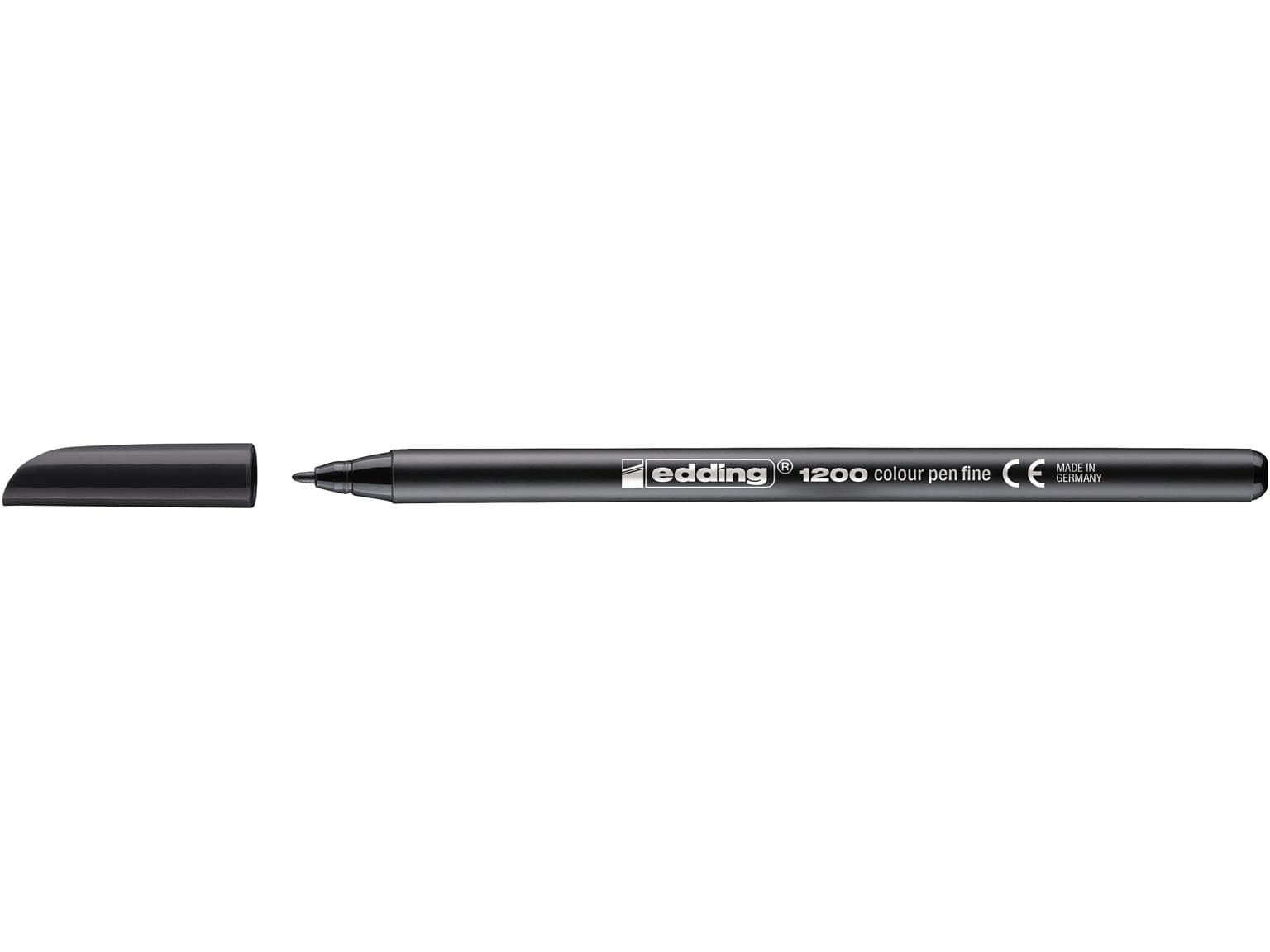 Feutre fibre edding 1200 noir pointe ronde 1 mm