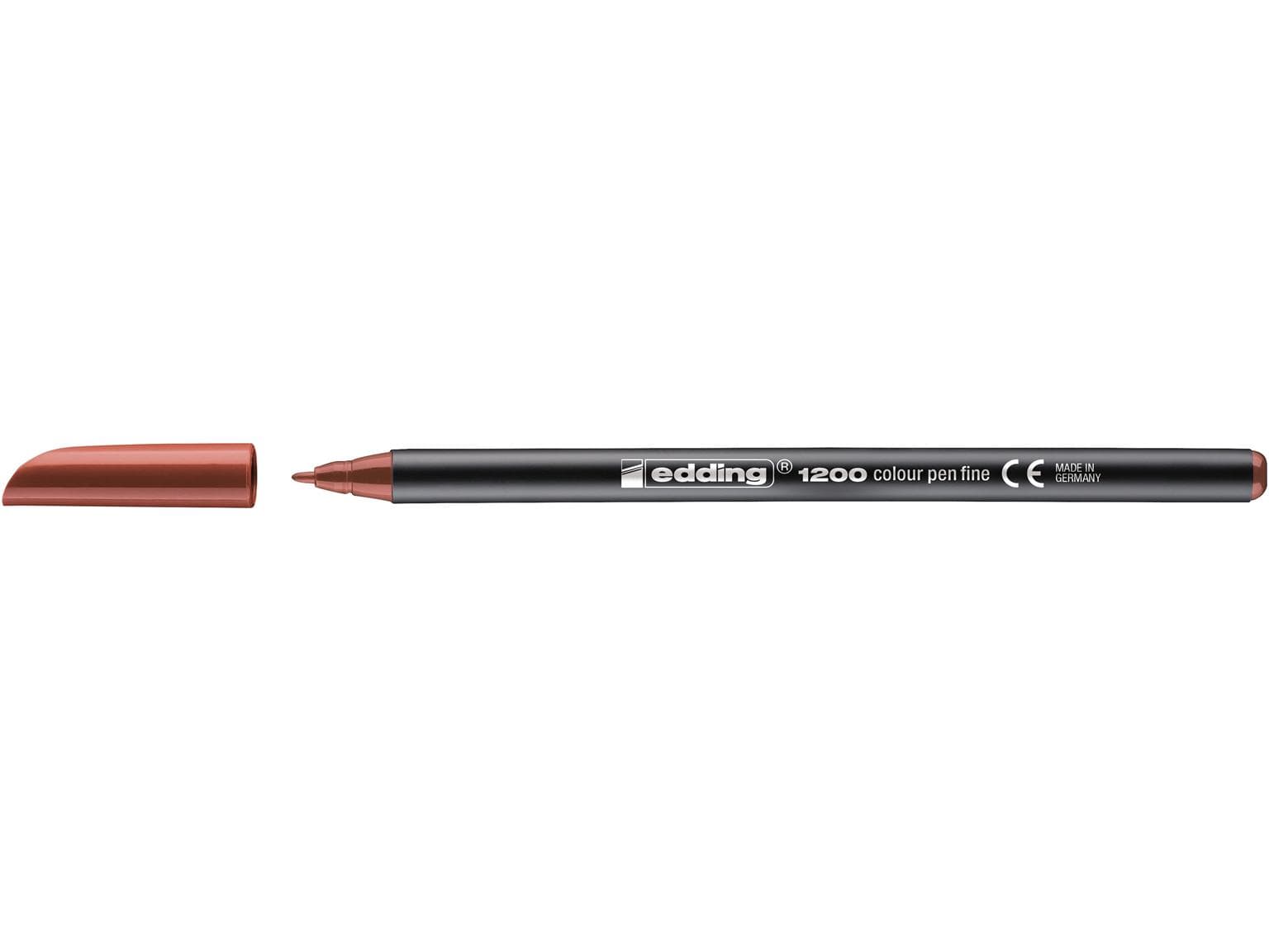 Feutre fibre edding 1200 marron pointe ronde 1 mm
