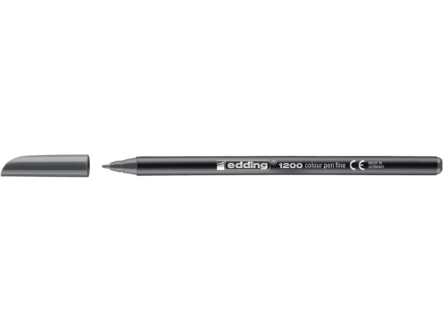 Feutre fibre edding 1200 gris pointe ronde 1 mm