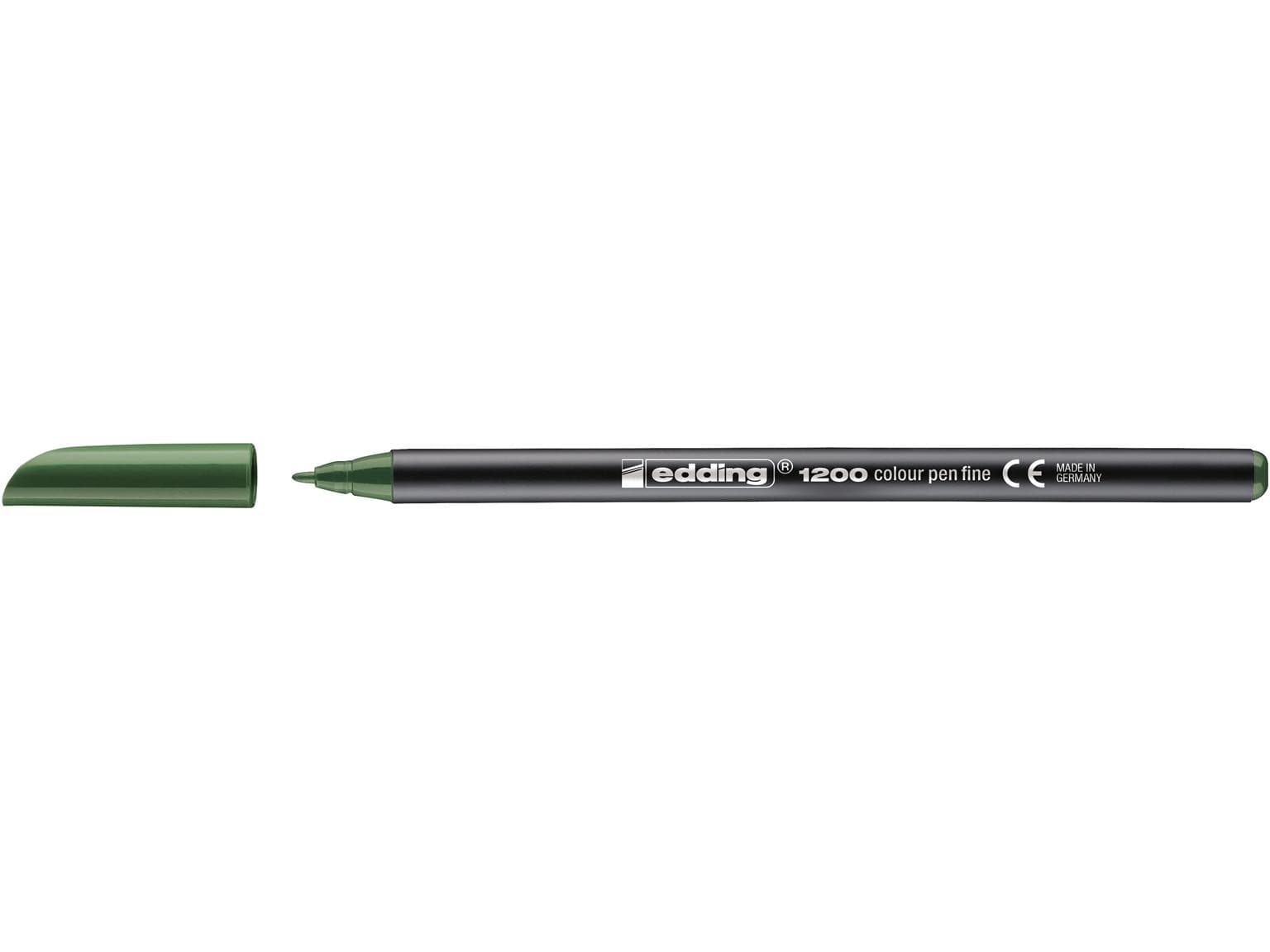 Feutre fibre edding 1200 vert olive pointe ronde 1 mm