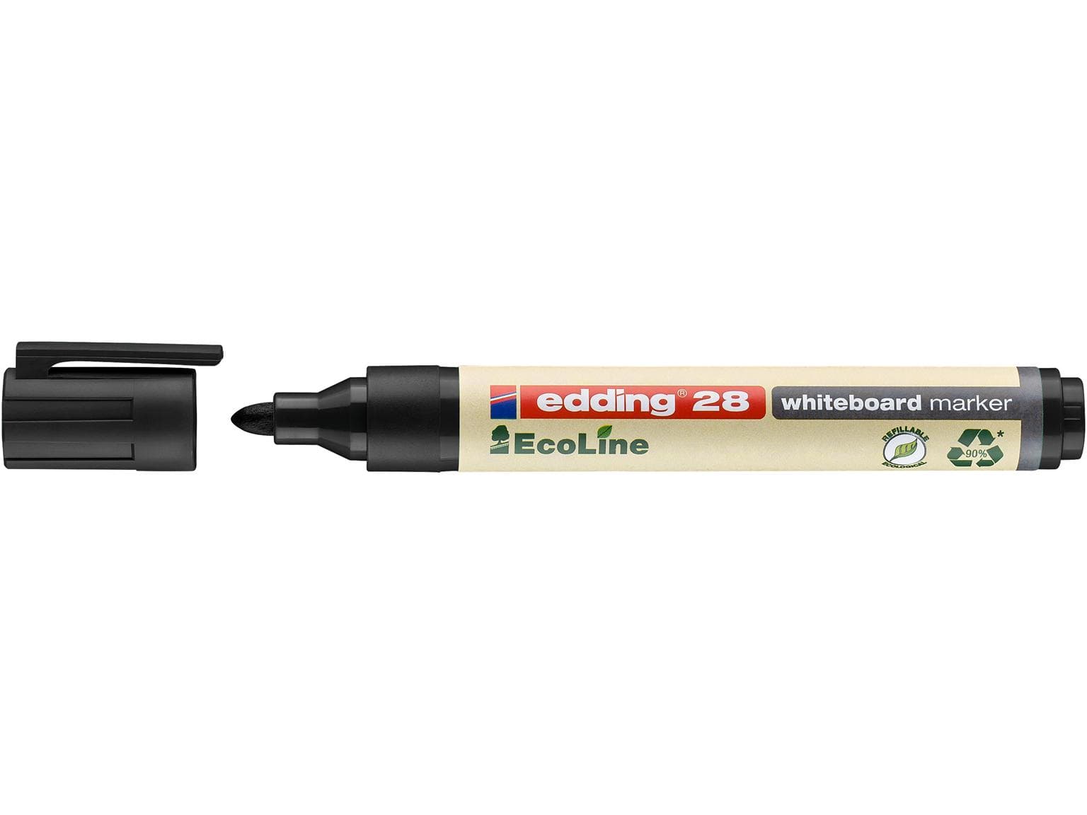 edding Boardmarker 28 Ecoline pointe ogive noire 1,5-3 mm, respectueux de l'environnement