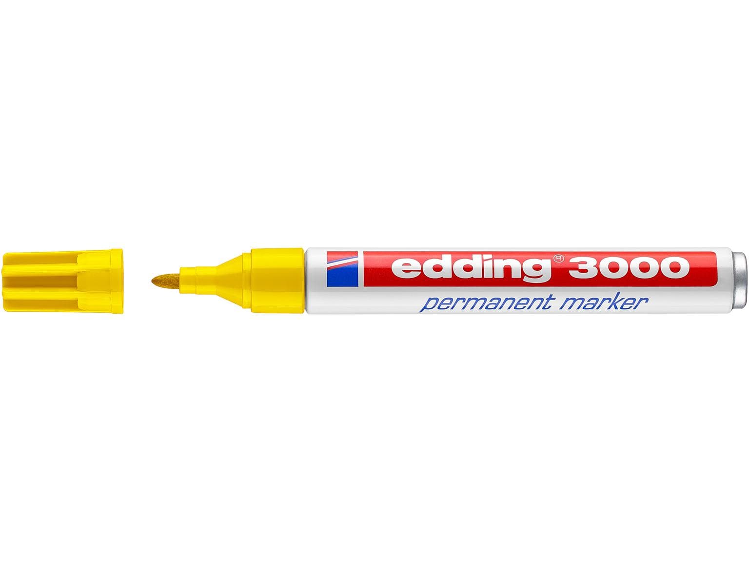 Marqueur permanent Edding 3000 jaune pointe ronde 1,5-3 mm