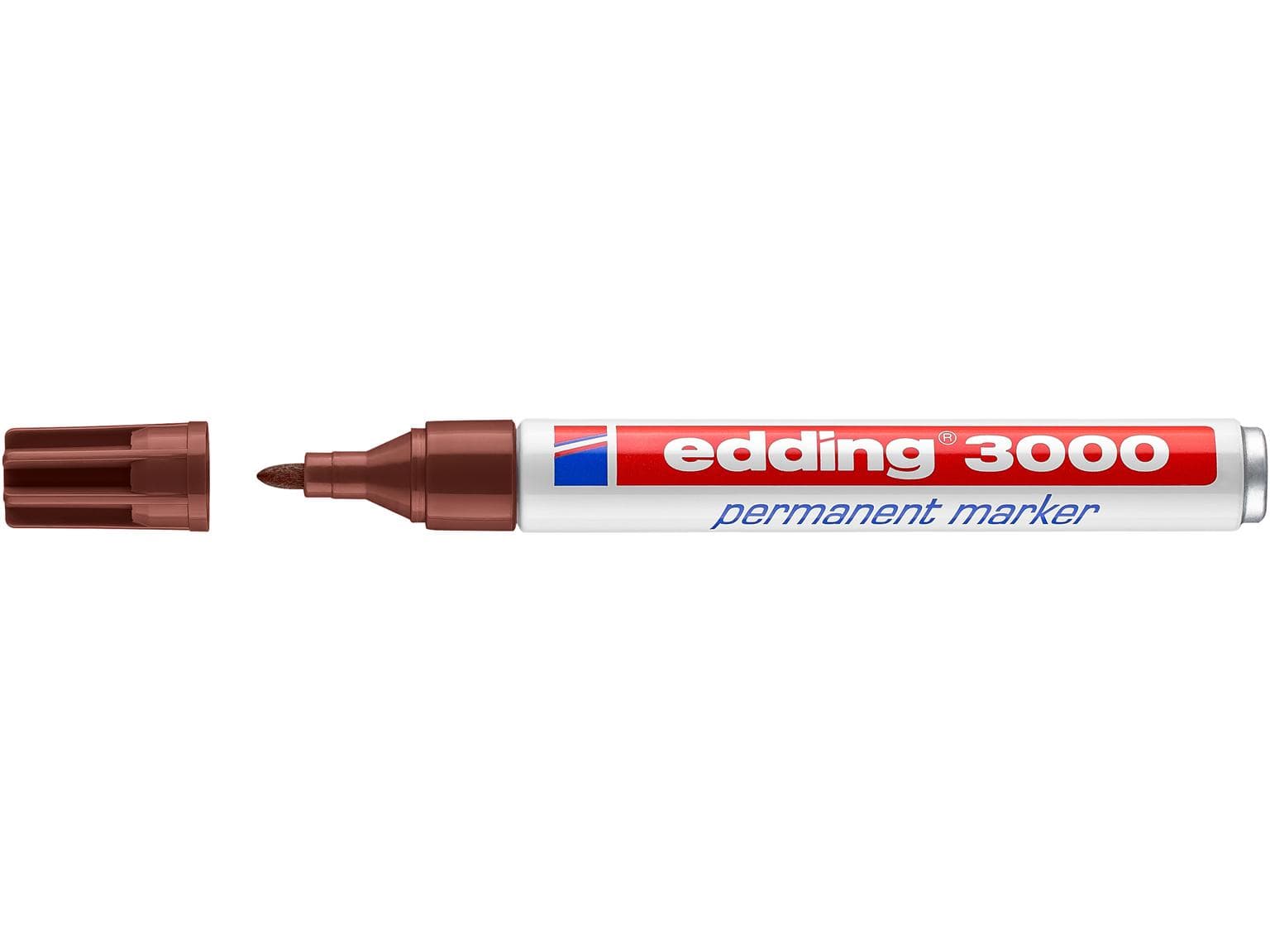 Marqueur permanent Edding 3000 marron à pointe ronde 1,5-3 mm