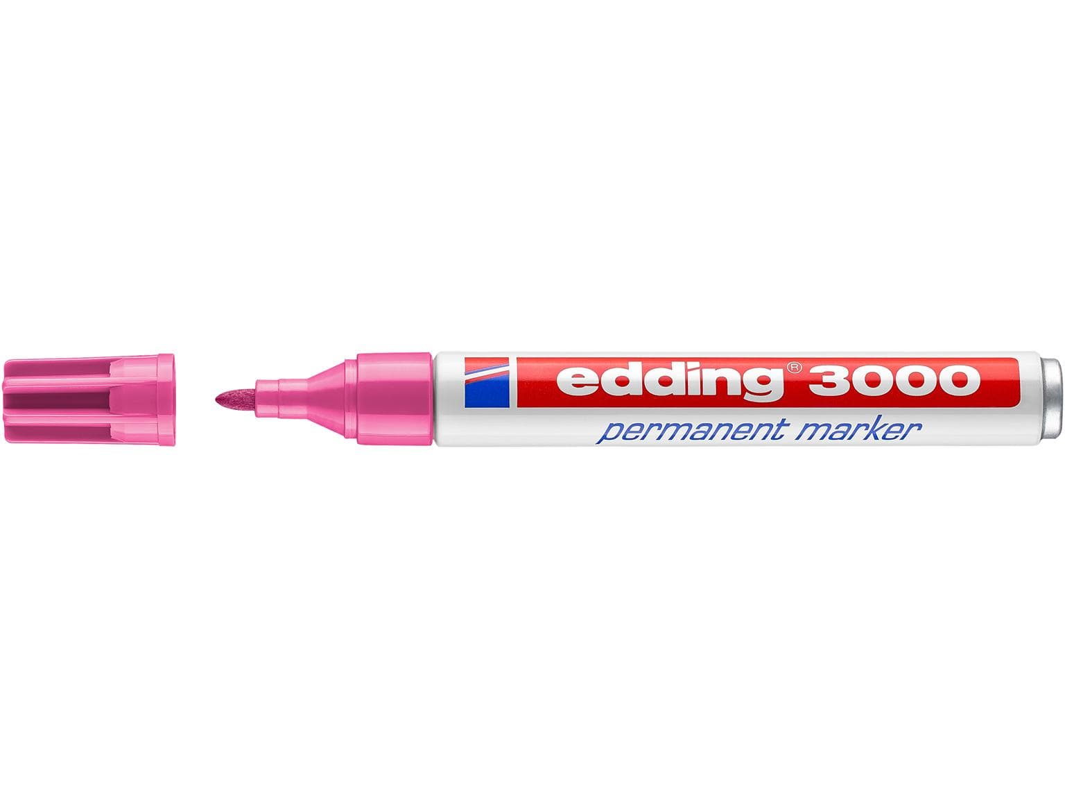 Marqueur permanent Edding 3000 rose pointe ronde 1,5-3 mm