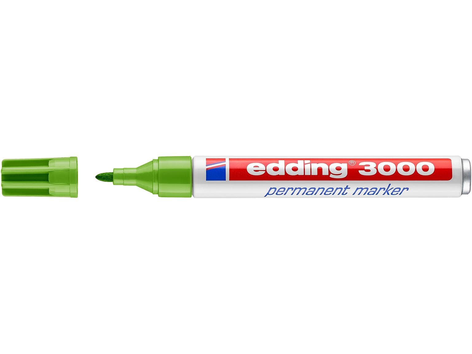 Marqueur permanent Edding 3000 vert clair pointe ronde 1,5-3 mm
