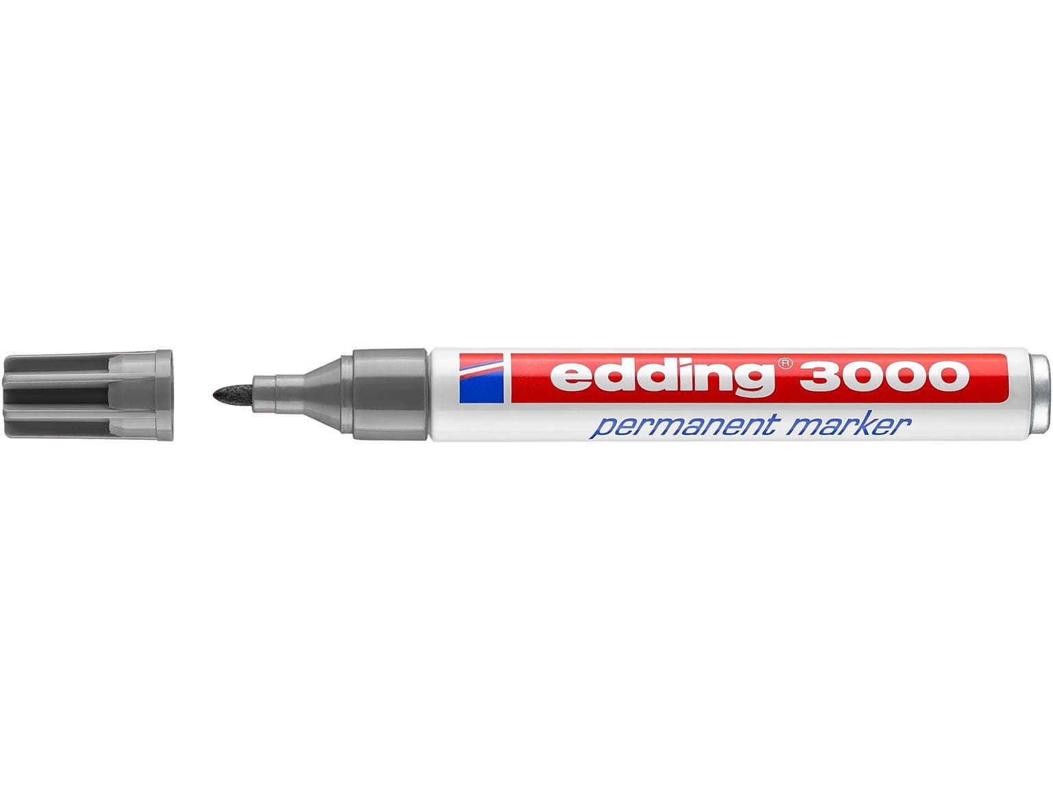 Marqueur permanent Edding 3000 gris pointe ronde 1,5-3 mm