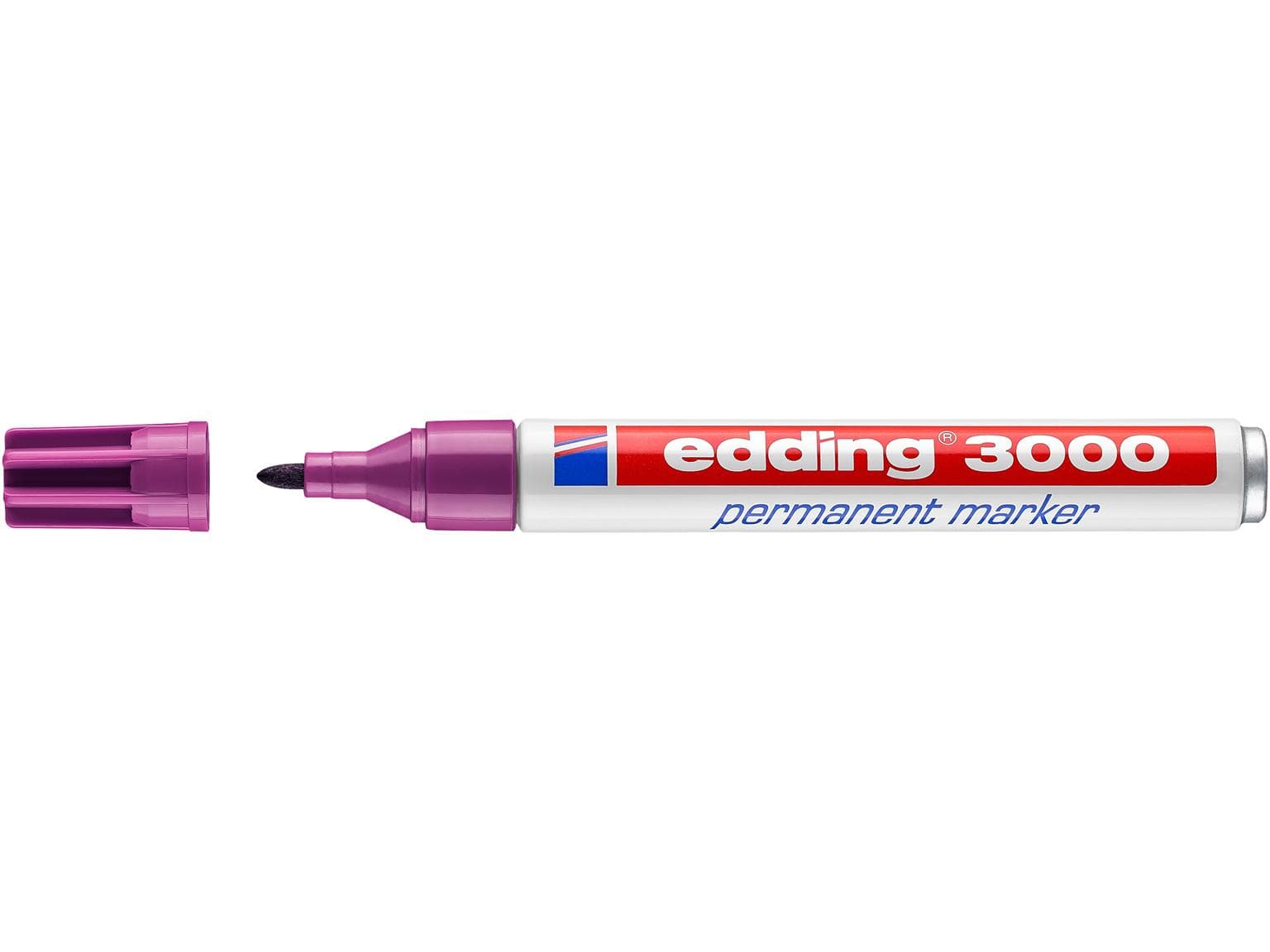 Marqueur permanent edding 3000 rouge-violet pointe ronde 1,5-3 mm