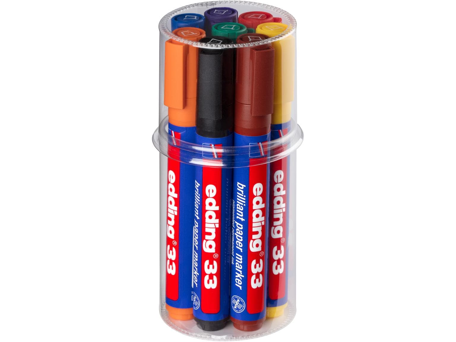 Marqueur permanent edding 33 E-8 pointe biseautée 1-5 mm, couleur brillante